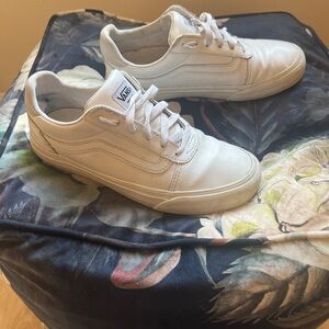 Vans white leather sneakers